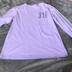 purple long sleeve shirt